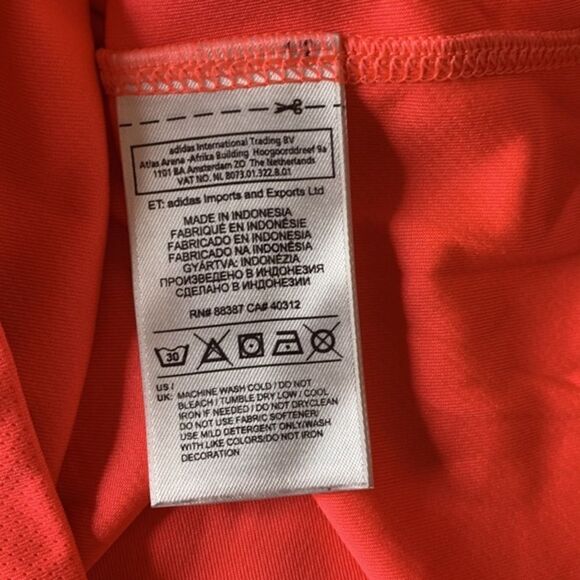 Adidas Supernova Short Sleeve Top Size Large Bright Coral - Picture 8 of 12